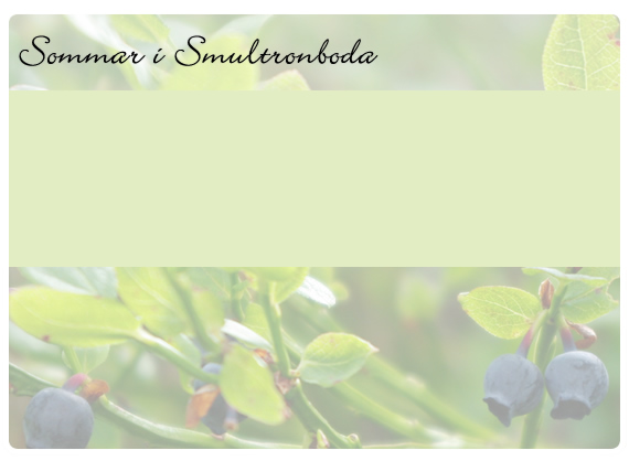 Sommar i Smultronboda